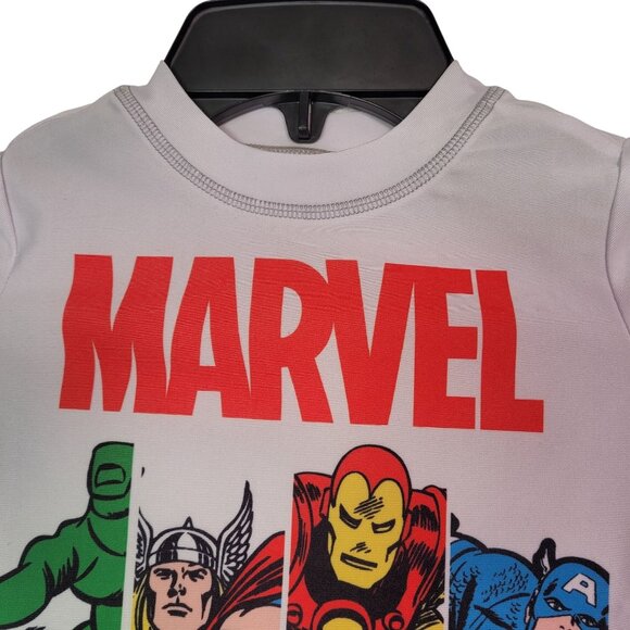 Marvel Avengers Boy Hulk Thor Iron Man Captain America Rash Guard T-Shirt 2T - Picture 4 of 9
